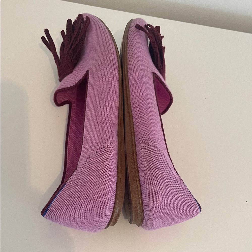Rothy's Lavender Knit Loafers with Burgundy Tassels size 8 - Picture 8 of 10